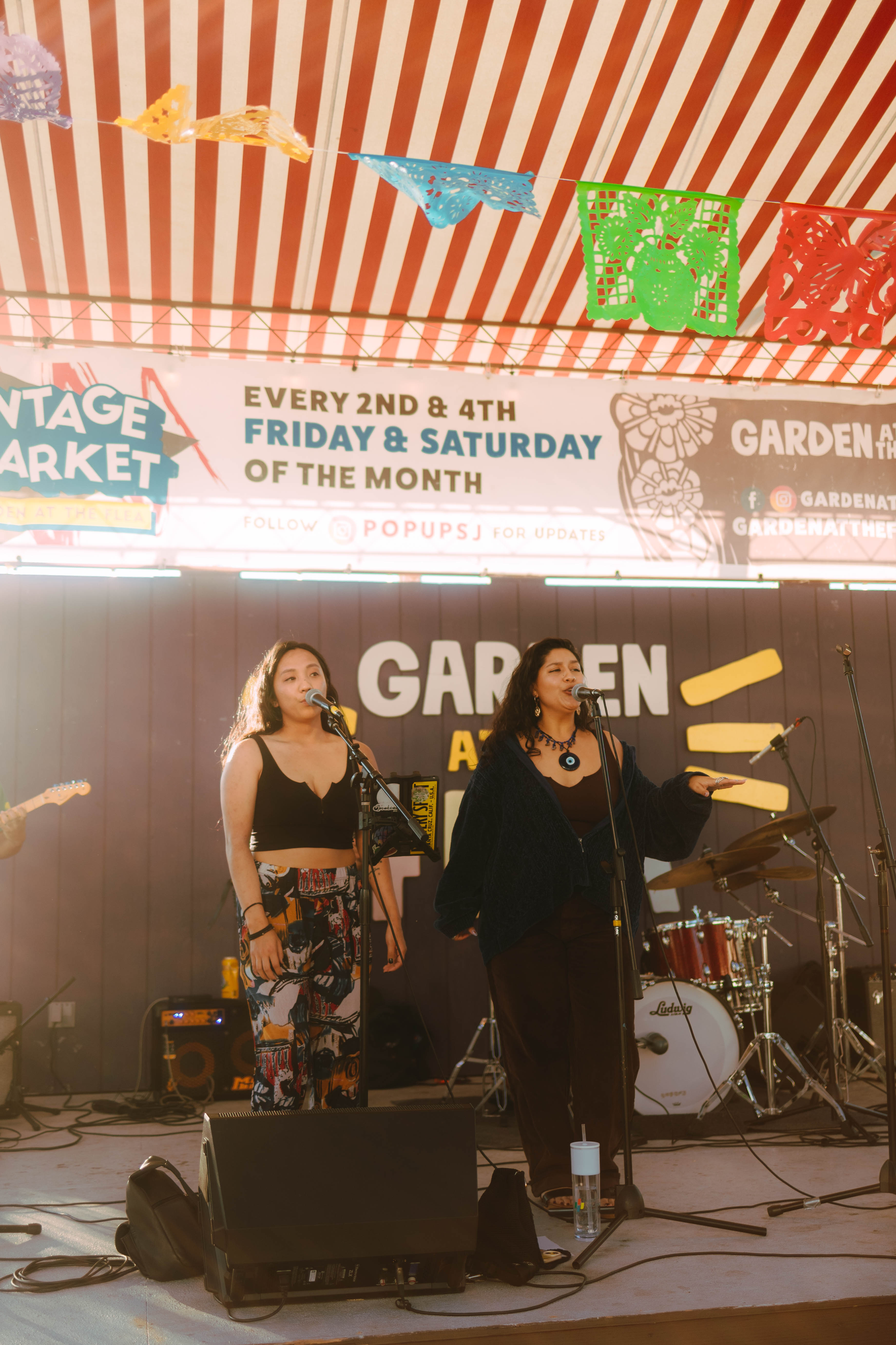 Barely Funktional vocalists at Garden at the Flea